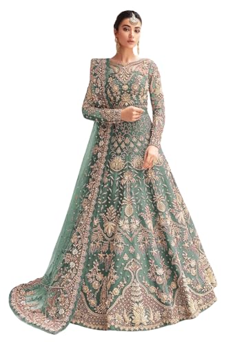 Advaya Fad Ready to Wear Indian/Pakistani Party Roka wear Traditional Anarkali Suit/Gown Salwar Suit for Womens