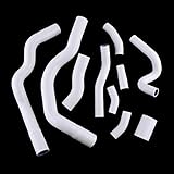 ASYXPCRH Silicone Radiator Coolant Hose Kit Set Fit 2001-2006 BMW Mini Cooper S R52 R53 (white)