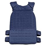 WOLF TACTICAL Adjustable Weighted Vest – WODs, Strength and Endurance Training, Fitness Workouts, Running (Blue)