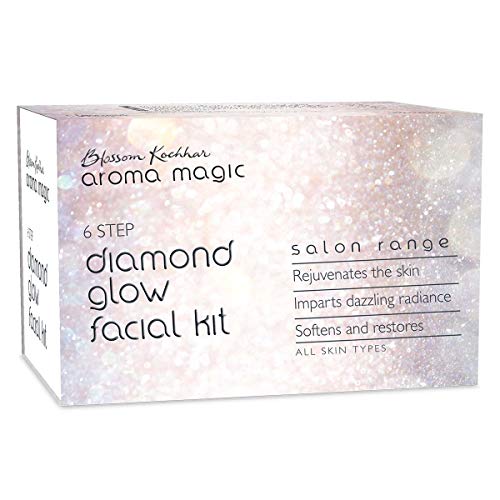 Aroma Magic Diamond Glow Facial Kit - Multi Use | 6 Steps Skincare Set | Rejuvenating Facial Kit | Restores Softness & Glow | for All Skin Types