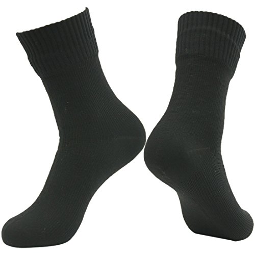 RANDY SUN Cycling Socks, Men's Classic Style Fashion and Function Waterproof Sock Black S