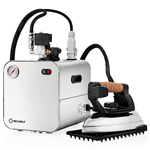 Reliable 5100IS/2100IR Professional Iron Station with Eco Mode, 120V, 2.2M Steam Hose, 2.2L Stainless Steel Boiler, Aluminium Soleplate, 1800W Total, Made in Italy