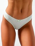 Kiench Teen Girls Thongs Underwear Cotton Panties for Teenager 10-18 Years Pack of 6 US Size 14-16/13-15 Years, Lable M, Light Colors (Pink & Blue & Green & Beige & 2 Grey)