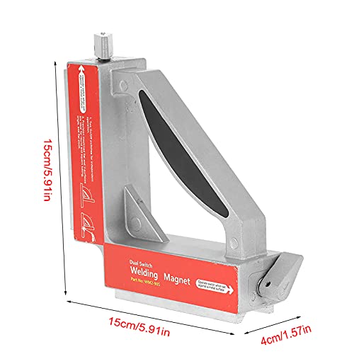 Magnetic Welding Jig Dual Switch 90 Degree Angle Fixture with V Groove Base for Secure Workpiece Holding