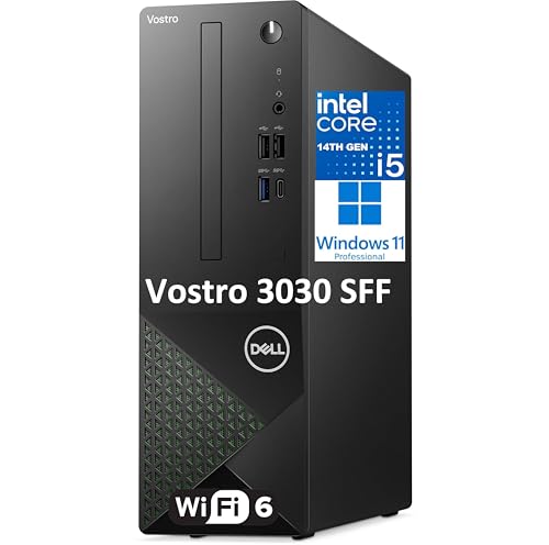 Dell Small Desktop Computer for Home & Business - 3030s SFF Desktop PC, Intel Core i5-14400 (Beat i7-13620H), 16GB DDR5 RAM, 512GB PCIe SSD, WiFi 6, Bluetooth, KB and Mouse, Windows 11 Pro