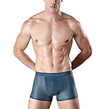 RYEJBH 4pcs/lot Boxers Ice Silk Men's Panties Mesh Breathable Brand Man Underwear Comfortable Solid No Deformation Men Underpants(3X-Large)