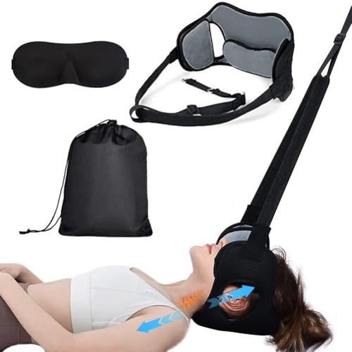 DURASIKO Neck Traction Device for Neck Pain Relief,Neck Stretcher Strap for Spine Chiropractic Decompression,Portable Storage Bag,Neck Chiropractor for Physical Therapy,Neck Strap for Neck Recovery