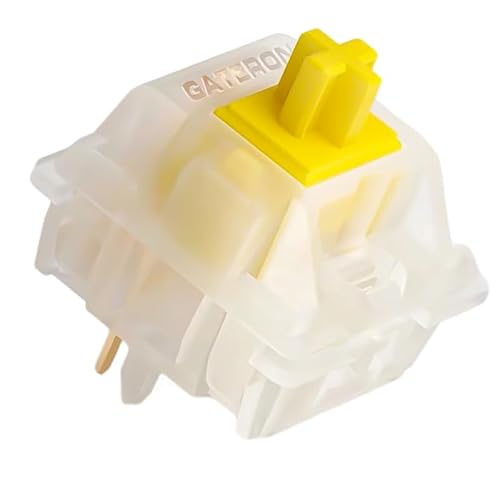 Gateron Milky Yellow Pro V2 Pre-lubed 5-Pin 50gf Linear Switches for MX Mechanical Keyboard Game Keyboard(90PCS, Milky Yellow Pro)