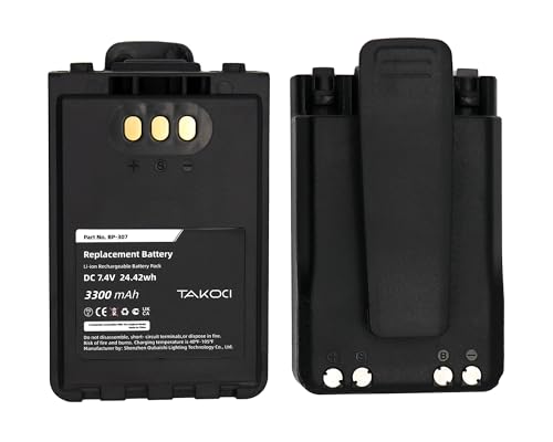 GIKYSUIZ 2-Pack 7.4V 3300mAh BP-307 Li-ion Radio Battery Compatible for Icom IC-705 ID-31E ID-51E ID-52A ID-52E IP-100H IP-501H IP-503H Two Way Radio