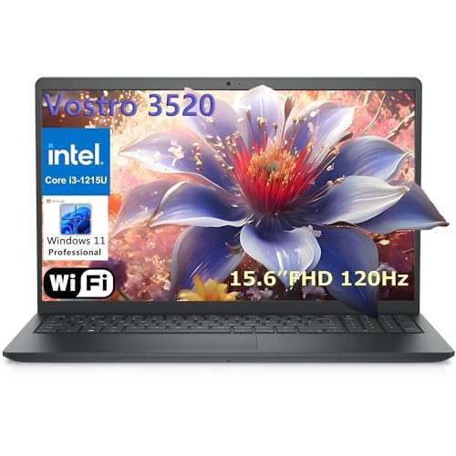 Dell 15.6" Laptop Computer for Home and Student, Intel 6-Core Processor (Beat i5-1135G7), 16GB DDR4 RAM, 512GB PCIe SSD, Business 3520 120Hz FHD, WiFi, Bluetooth, RJ45, HDMI, Windows 11 Pro