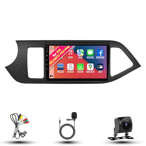 Radio for KIA PICANTO Morning 2011-2016 Android 13 9" IPS Touch Screen, Car Stereo with CarPlay & Android Auto, GPS Navigation DSP SWC 5G WiFi Camera 4CORE 2+32GB