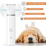 Veeconn Dog Clippers Grooming Kit Hair Clipper-Low Noise Paw Trimmer- Rechargeable - Cordless Quiet Nail Grinder Shaver for Cats and Other Pets