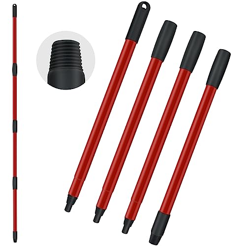 Spin Mop Handle Replacements for Oceda 4-Section Mop Replace Handle Compatible with O-Ceda Spin Mop Refills and Brooms, O ceda Mop Stick for Floor Clean, 30" to 58", Universal Fit Oceda Mop Head