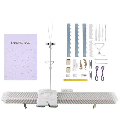 Rosvola Knitting Machines for Adults, 150 Knitting Machine, 150 Needle Knit Fast Flat Knitting Machine Kit and Parts Accessories