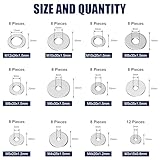 WEGOUP 18-8(304) Stainless Steel Metal Flat Washers for Screws and Bolts, 100 Pieces Assorted Washers Kit (12 Sizes M3-M12), Large and Small Hardware