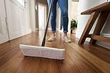 Vileda Ultramax Floor Mop Complete Set, Sensitive Cover Including 2 Replacement Covers and Bucket with Power Press, Mop with Handle, for Sensitive Floors, Handle Length 75-130 cm, Eco Packaging