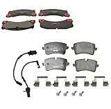 Textar Front 17.4mm and Rear 17.5mm Thickness Brake Pad Set Kit For Porsche Macan S 3.0L V6 with Standard Brakes 2015-2018