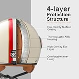 Comrider Open Face Motorcycle Helmet for Adults, Half Face Moped Helmets for Men, 3/4 Retro Vespa Helmet, Classic Vintage Motorcycle Helmet for Women, DOT Approved (X-Large, Beige)