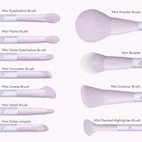 BLJ Mini Travel Size Makeup Brush Set 11 Piece Professional Makeup Brushes Set with Bag Foundation Brush Blending Brush Eye Shadow Brush, Blush Brush for Cheeks - Perfect for Makeup Beginner