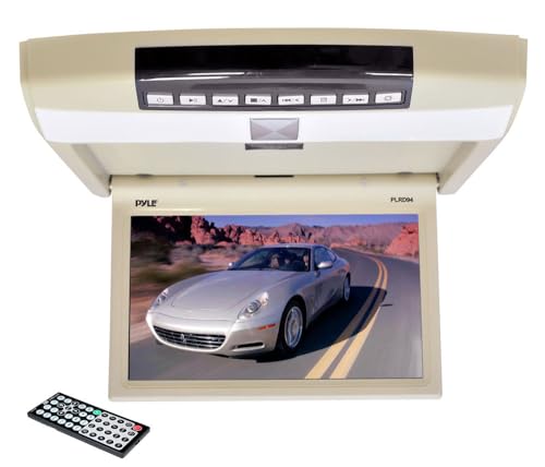 Pyle PLRD94 9.4-Inch Flip Roof Mount Monitor and DVD Player with Wireless FM Modulator/IR Transmitter,BLACK