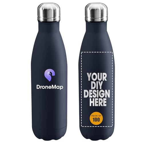 Personalized Custom Water Bottles Print in USA 17oz 100 Pcs Stainless Steel Double Wall Insulated Leakproof Cups With Colorful Text Logo for Sports Outdoors