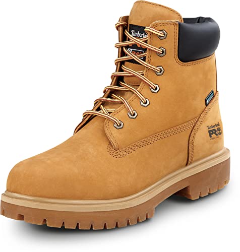 Timberland PRO 6IN Direct Attach Men's, Wheat, Steel Toe, EH, MaxTRAX Slip Resistant, WP Boot (12.0 M)