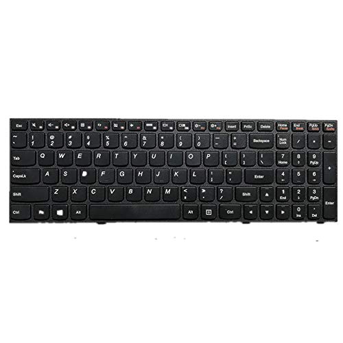 Replacement Laptop Keyboard for Lenovo B50-30 B50-30-Touch B50-40 B50-45 B50-50 B50-70 B50-80 Black with Black Frame Without Backlight US English Layout