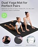 YOTTOY Large Yoga Mat (75 * 52 * 1/2inch),Extra Wide TPE Exercise Mat,Non-Slip Workout Mat for Pilates, Fitness, Barefoot, Home Gym Studio with Strap and Towel