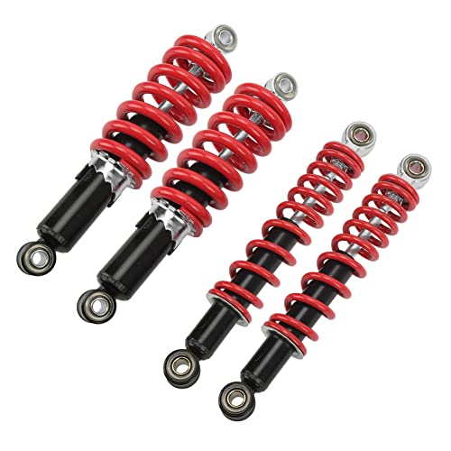 4PCS Front Rear Suspension Shock Absorber 250mm Adjustable for Dirt Pit Bike ATV Kart,Shock Absorbers and Brackets