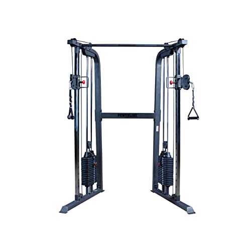 Body-Solid Powerline (PFT100) Cable Crossover Exercise Machine for Home & Commercial Gym, Functional Training Center with Dual 160lbs. Weights Stack for Cable Workout