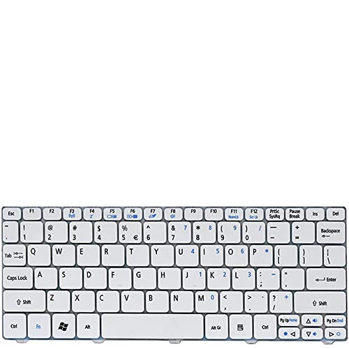 Replacement Laptop Keyboard for ACER for Aspire One D260 White US English Layout