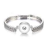 Lovglisten Vintage Snap Jewelry Bracelet Snaps Button Bracelet fit 18-20mm Interchangeable Jewelry Pack of 6pcs