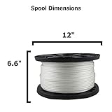 QNR 1/4 inch Knotrite Nylon Rope - 500 Foot Spool | 100% Nylon - Solid Braid - Dyeable - Industrial Grade - High UV and Abrasion Resistance