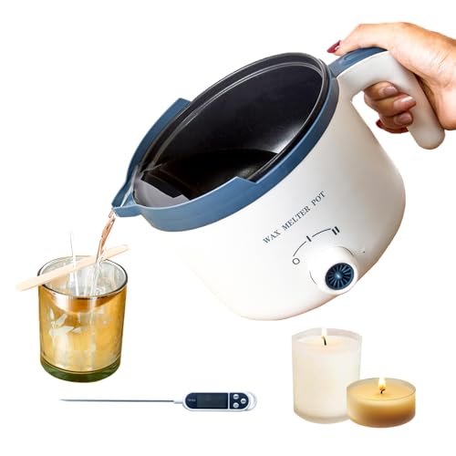 Ksedcon Candle Melting Pot, Electric Wax Melter for Candle Making with Pouring Spout, Non-Stick Small Candle Making Pouring Pot