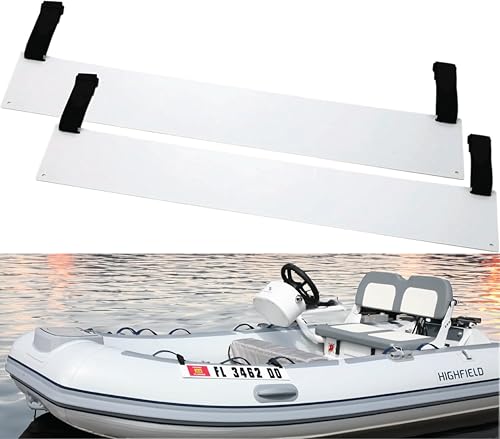 Hardline Products Registration Sticker Plate for Inflatable Dinghy, Boat or Tender with Nylon Hook & Loop Adjustable Straps - 12-5064