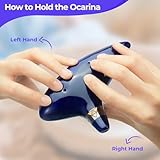 Ohuhu Zelda Ocarina with Song Book (Songs From the Legend of Zelda), 12 Hole Alto C Zelda Ocarinas Play by Link Triforce Gift for Zelda Fans with Display Stand Protective Bag