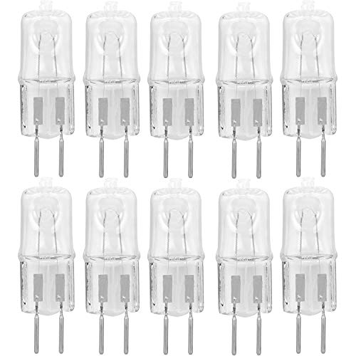 10 Pack Halogen Light Bulb Electric Oil Warmer Bulb Clear Lens Dimmable Q35/G5.3/CL/120V G5.3 JCD 35 Watt 120 Volt Replacement Candle Warmer Oven Microwave Oil Aromatherapy Lamp Incense Diffuser