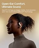 SHOKZ New OpenFit 2 Open-Ear Headphones, True Wireless Bluetooth Earphones with Microphone, Earhook Earbuds with 48 Hours of Playtime, Fast Charging, IP55 Water-Resistant, with Carrying Bag, Beige