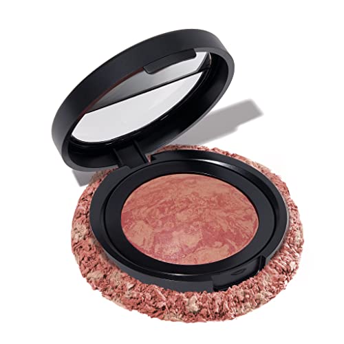 LAURA GELLER NEW YORK Baked Blush-n-Brighten Marbleized Blush for Cheeks - Tropical Peach - Natural Finish - Buildable Color