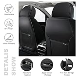 AREKA 5 Seat Covers for Chrysler Pacifica 2004-2025 Breathable Car Seat Covers,Anti-Slip Waterproof Car Seat Protectors with Airbag,Automotive Vehicle Cushion with Storage Pockets (Standard,Brown)