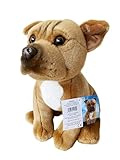 Red Staffordshire Bull Terrier Plush Toy Dog Plushie Can Be Personalized & Customized With An Engraved Tag, Collar and Stunning Gift Wrap