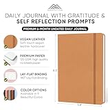 PRODUCTIVITY STORE Best Daily Journal for Men & Women for Mindfulness | Gratitude Journal, Manifestation Journal, Self-Care Journal & Daily Journal with Prompts (Brown)