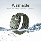 Braided Stretchy Solo Loop Compatible for Apple Watch Band 38mm 40mm 41mm 42mm 44mm 45mm 46mm 49mm for Women Men, Nylon Elastic Straps Wristbands for iWatch Series 10 9 8 7 6 SE 5 4 3 2 Ultra Ultra 2