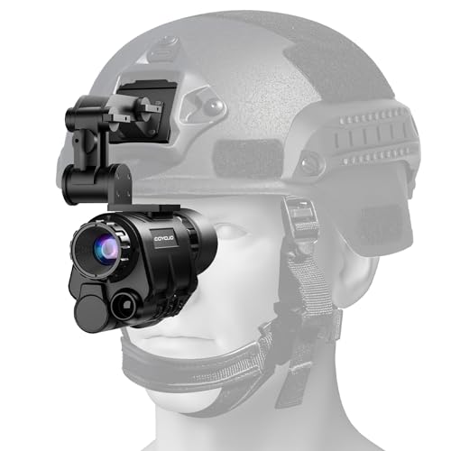 GOYOJO 2K Digital Night Vision Goggles, NVG Helmet Mounted for Tactical, Hunting, PVS-14 Night Vision Monocular with 4 Color Modes HD Recording & Playback