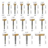 FivePears 16 Pcs Forstner Drill Bits Set, Carbide Tipped Wood Hole Saw Auger Opener, Hole Opener Hinge Hole Cutter for Woodworking, Plastic, Plywood Products