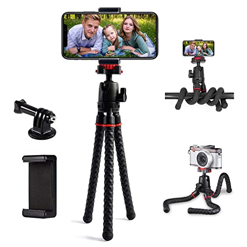 LINKCOOL 360 Rotation Flexible Octopus Tripod for iPhone/Smartphone/IPad/DSLR/Sports Action Camera, with Bluetooth Wireless Remote Shutter