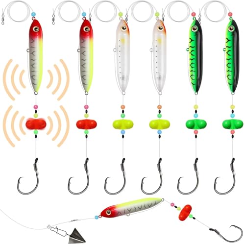 Dovesun Catfish Float Rigs with Rattles - Santee Rig, 8/0 Hook * 6PCS