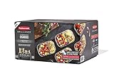 Rubbermaid Brilliance Meal Prep Containers, 2-Compartment Food Storage Containers, 2.85 Cup, 5-Pack