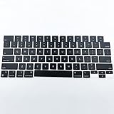 Bfenown Replacement Keycaps Keys for MacBook Air M2 M3 Retina 13.6'' A2681 A3113, MacBook Pro 14 16'' M2 M3 Pro A2779 A2780 A2918 A2992 A2991, MacBook Air M2 M3 15'' A2941 A3114 2022-2024 Year Black