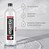 Essentia Water LLC , 99.9% Pure, Infused with Electrolytes for a Smooth Taste, pH 9.5 or Higher; Ionized Alkaline Water, Black, 42.3 Fl Oz (Pack of 12)